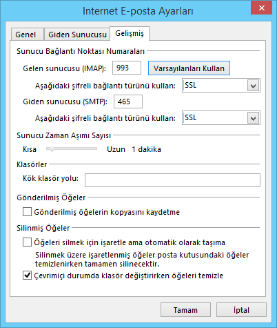 mail kurulum